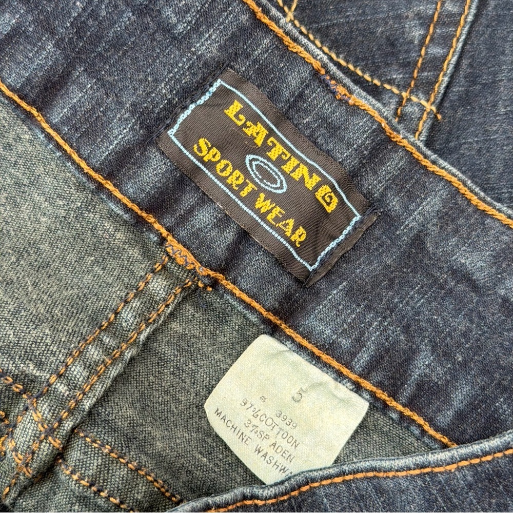 Vintage Y2K Latino Dark Blue Denim Mini Skirt - Picture 3 of 4
